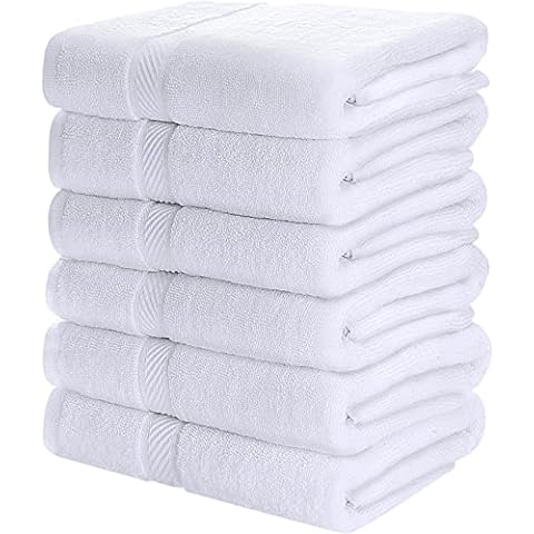 Ultra Soft Spa Towels Grey Bath Towels Set Pack of 6 100% Cotton Bathroom Towels Bath Towels for Bathroom 22x44 Inch Ring Spun Bath Towel Set Hotel Collection Towels Workout Towels 