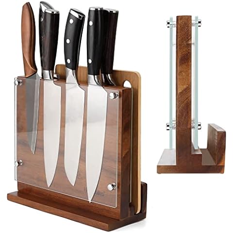 Knife Set, D.Perlla 16 Pieces Black Kitchen Knife Set with Acrylic Stand,  High Carbon Stainless Steel, BO Oxidation Knife Block Set, No Rust, Non  Slip