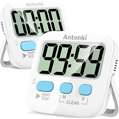 Runlyn Digital Kitchen Timer Classroom Timer Magnetic Digital Timer Big  Digits Loud Alarm with LCD Display for Cooking Baking Sports Exercise Oven