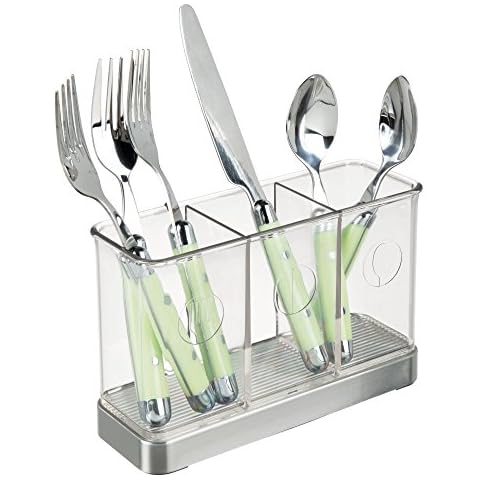 DTICON Metal Utensil Caddy Silverware Organizer, Utensil Holder Cutlery  Caddy, Flatware Spoon Fork Storage for Outdoor Party Camping Picnic Buffet  RV