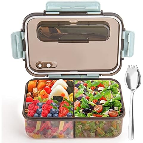 Stackable Lunch Box,YFBXG 3 Tier Stainless Steel Thermal Bento Lunch Box  With Lunch Bag & Utensils (Pink, 3 Tier)