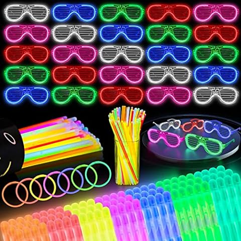 BOZILY 20 Packs Light Up Glasses, 5 Colors LED Glasses Glow in the Dark  Party Supplies for Kids Adults, Neon Party Supplies for Birthday Party  Favors