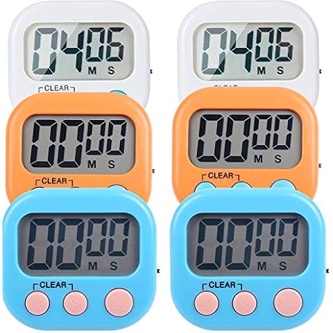 CHEMEILAI 4-Piece Multi-function Electronic Timer, Kitchen Timer, Learning Management Timer, Suitable for Kitchen, Study, Work, Exercise Training, Outdoor Activ