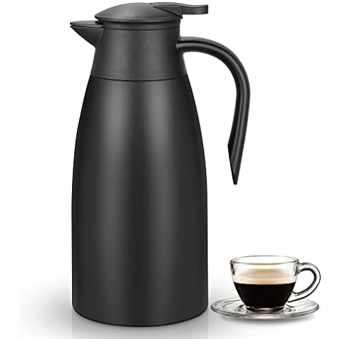 PARACITY Thermal Coffee Carafe/Tea Pot with Ceramic Liner 27 OZ, Small  Coffee Thermos Travel with Removable Stainless Steel Filter for Hot Drinks