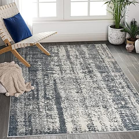 YOUFORTONG Washable 8x10 Area Rugs: Rugs for Living Room Ultra Soft Carpet  for Bedroom Waterproof Rug Non Slip Rugs for Hardwood Floors (Grey, 8x10)