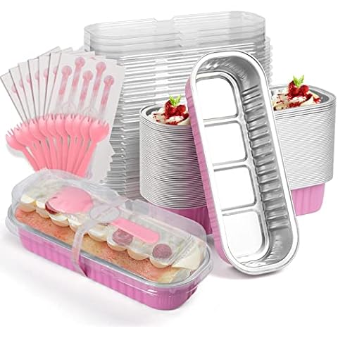 Dobi (100 Pack) Mini Loaf Pans for Baking Bread - Disposable