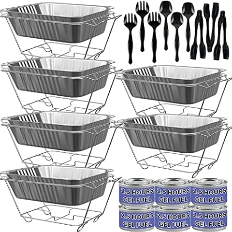 Disposable Chafing Dish Buffet Set, Food Warmers for Parties, 30 Pcs Buffet  Servers and Warmers, Catering Supplies, Pans (9x13), Warming Trays for