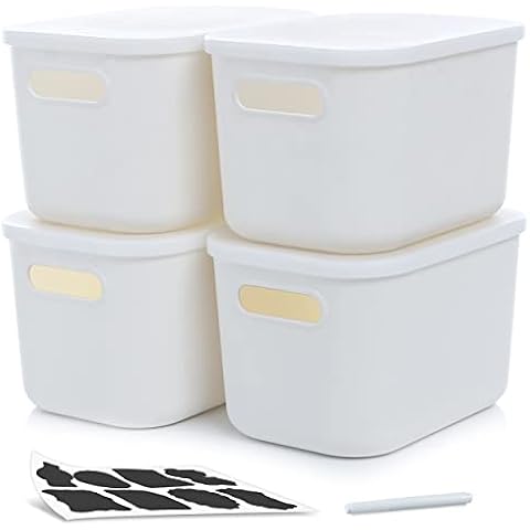 Plastic Storage Bins with Lids, Storage Containers for Organizing