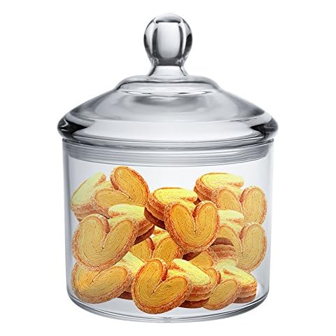 80-Ounce Jar with Lid, Premium Acrylic Clear Apothecary Jar, Wedding & Home dcor Decorative Kitchen Storage Jar