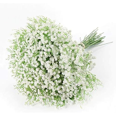 9pcs Babys Breath Artificial Flowers Gypsophila Bouquet Bulk Fake Spring  Silk Small Flowers Real Touch Faux Floral for Home Kitchen Garden Wedding  Christmas Halloween Party DIY Decor (Black)
