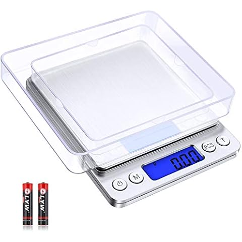  Fuzion Digital Gram Scale with 2 Trays, 500g/ 0.01g Small  Jewelry Scale, 6 Units Gram Scales Digital Weight Gram and Oz, Tare  Function Digital Herb Scale for Food, Mini Reptile: Home