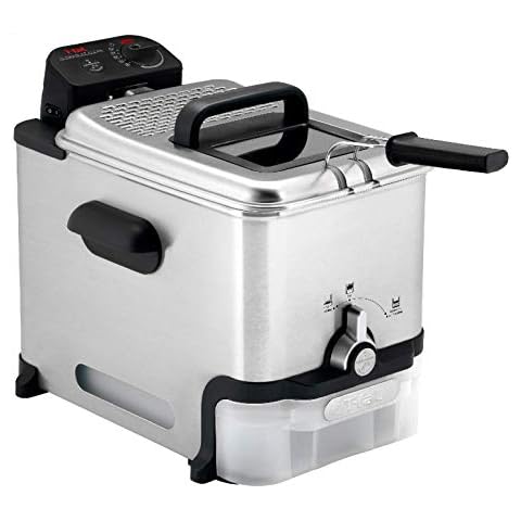 Hamilton Beach Professional Grade Electric Deep Fryer, 19 Cups 4.5 Liters  Oil Capacity XL Frying Basket Lid with View Window, 1800 Watts Stainless  Steel (35035) 