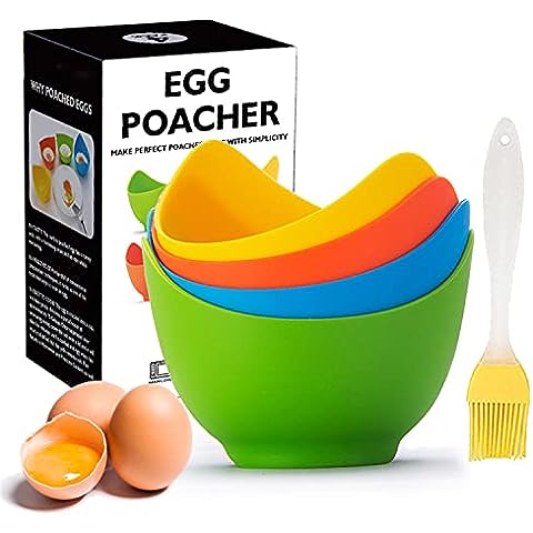Eggssentials Egg Poacher Pan Nonstick Poached Egg Maker, Stainless Steel  Egg Poaching Pan, Poached Eggs Cooker Food Grade Safe PFOA Free with  Spatula