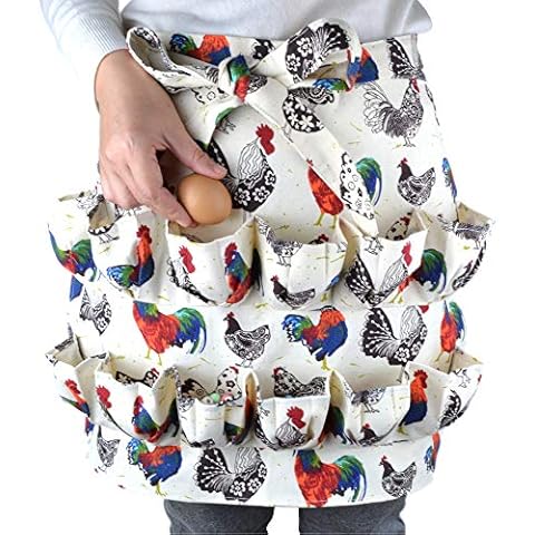 2 Pieces Chicken Egg Apron, Adult and Kid Size, 12 Deep Pockets Hen Duck  Goose Eggs Holder Aprons Eggs Collecting Gathering Holding Apron for