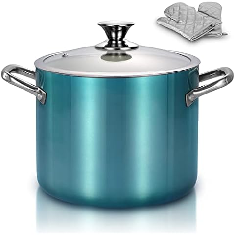 Millvado Stock Pot, Large Stainless Steel 11 Quart StockPot, cooking Pot  for Pasta, Soup, and Stew , Stock Pot With clear glass