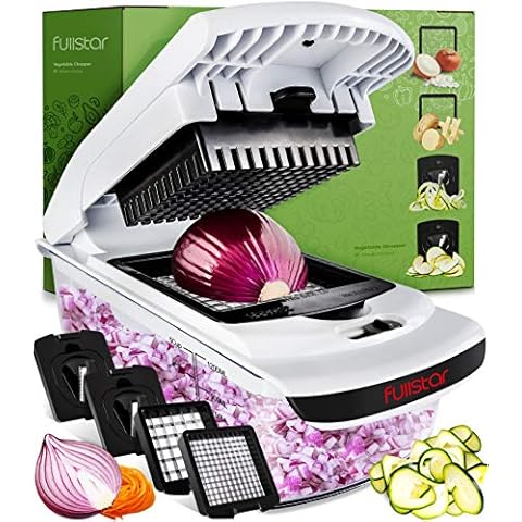  GLADICER Vegetable Chopper, 8 in 1 Multi-functional Mandoline  Slicer, Onion Chopper Food Chopper Vegetable Cutter Dicer Veggie Chopper  with Enlarged Storage Container with Lids: Home & Kitchen