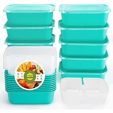 BioSmart biosmart sandwich container: 2 pack reusable, bpa free plastic  food storage with snap-off, leak-proof lid