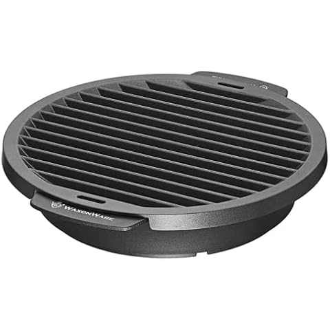 Overmont Pre-seasoned 17x9 Cast Iron Reversible Griddle Grill Pan with  handles for Gas Stovetop Open Fire Oven, 1 tray