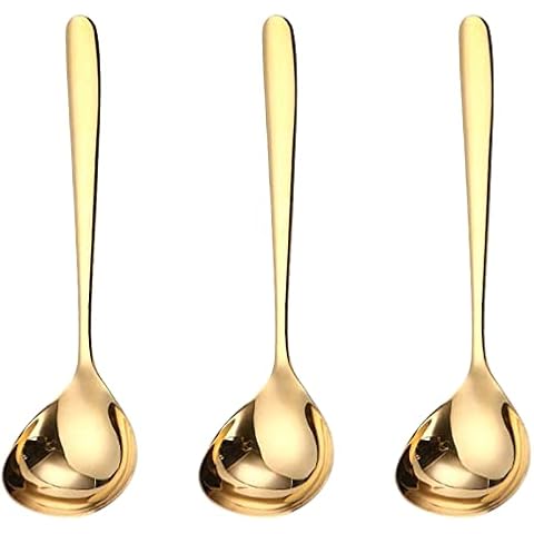 IMEEA Hot Pot Ladle Set Slotted Spoons for Cooking SUS304 Stainless Steel Soup Ladles for Serving, 12-Inch, Silver