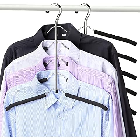 NEATERIZE Plastic Clothes Hangers (20 40 60 100 Packs) Heavy Duty Durable Coat and Clothes Hangers | Vibrant Color Hangers | Lightweight Space Saving