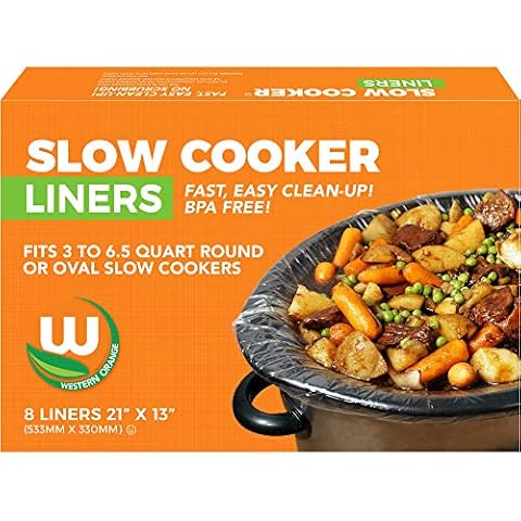 ECOOPTS Slow Cooker Liners Disposable Cooking Bags Small Size Pot Liners  Fit 1QT to 3QT Suitable for Oval & Round Pot (10)