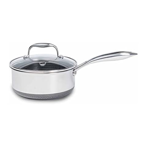 P&P CHEF 1 Quart Saucepan, Brushed Stainless Steel Saucepan with Lid, Small  Sauce Pan for Home kitchen Restaurant Cooking, Easy Clean and Dishwasher