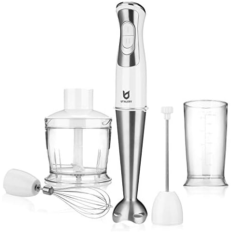US Sold Only- Immersion Hand Blender, ISILER 5-in-1 500-Watt Multi-Purpose Stick  Blender with 860ml Food Chopper, 600ml Container, Milk Frother, Egg Whisk,  8-Speed for Puree Infant Food Smoothies Soups – iSiLER