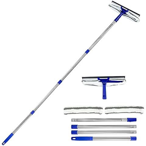 Professional Window Cleaning Kit,11-Inch Squeegee with Microfiber