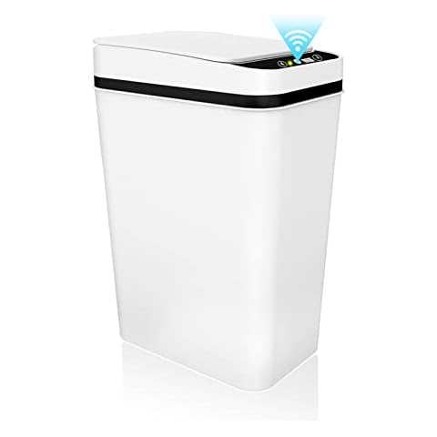 Anborry Bathroom Touchless Trash Can 2.2 Gallon Smart Automatic Motion  Sensor Rubbish Can with Lid Electric Narrow Small Garbage Bin for Kitchen