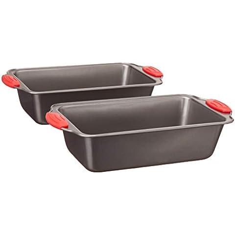 FineDine Glass Loaf Pan with Lid - 2-Pack with BPA-free Airtight Lids -  Perfect for Baking Bread, Meatloaf, and More