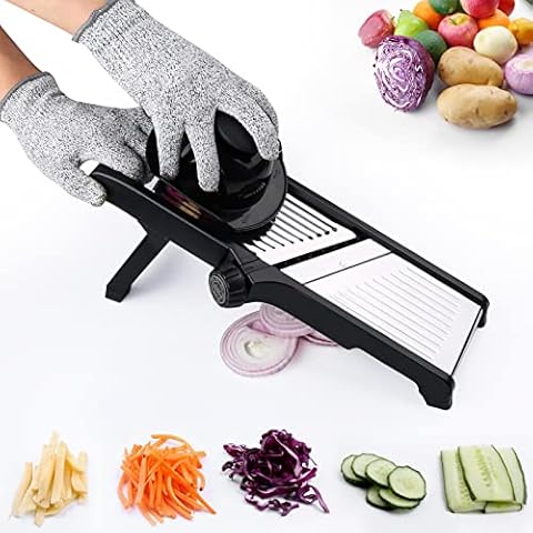 NACOLUS 5 in 1 Mandoline Slicer for Kitchen, Vegetable Slicer Multi Blade  Potato Chip, Veggie Slicer, Vegetable Cutter, Julienne Shredder and peeler