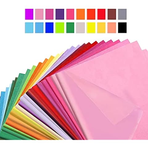 Whaline Multi Coloured Tissue Paper 120 Sheet Rainbow Gift Wrapping Paper  15 x 20 Inch Gift Wrap Tissue Paper Gay Pride Day Art Paper Crafts for