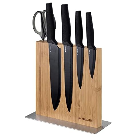 D.Perlla Knife Set 16 Pieces White Kitchen Knife Set with Acrylic Stand,  High Carbon Stainless Steel, Non Stick Coated Knife Block Set, No Rust, Non