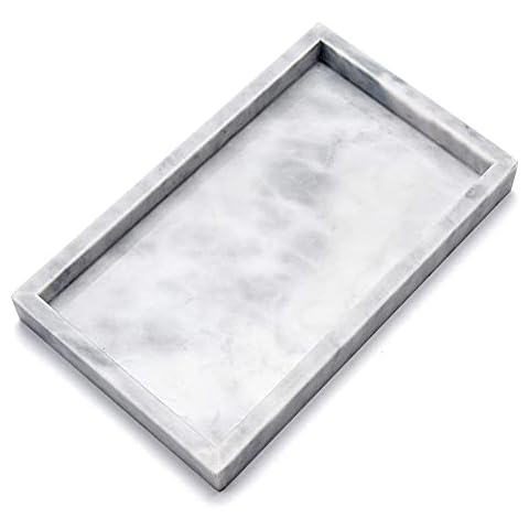 Heagoale Small Silicone Bathroom Vanity Tray Rectangle Soap and Sponge Gray