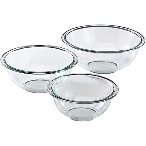 Osnell USA mixing bowls for kitchen - plastic mixing bowls with handles 2.5  qt - mixing bowl set