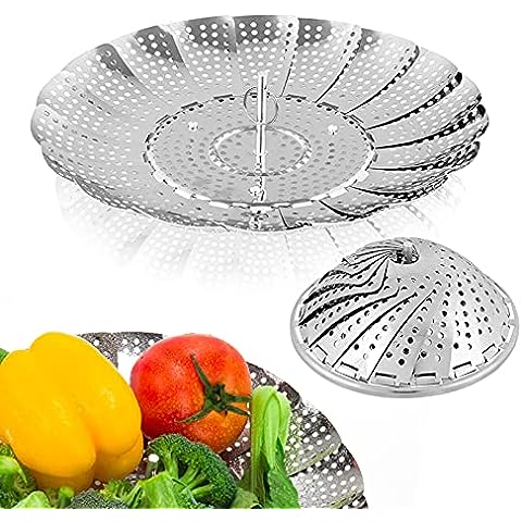 Vegetable Steamer Basket - Adjustable Stainless Steel Steamer Basket for Cooking, Expandable to Fit Various Size Pot (5.9 inch to 9), Size: 5.5