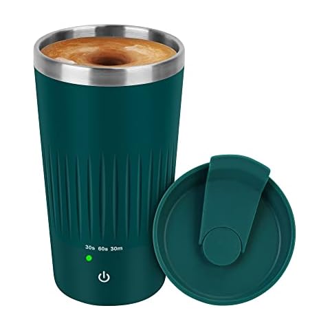Electric Magnetic Stirring Coffee Mug, Electric Mixing Mug, Automatic Funny Self  Mixing Cup, Stainless Steel Travel Cup For Chocolate, Milk, Tea, Office,  Home, Kitchen (No AAA Battery)