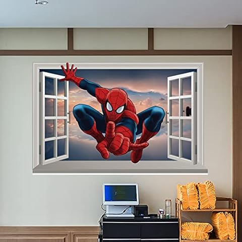 Spiderman and His Amazing Friends Wall Decals Stickers Peel and Stick  Cartoon Wall Decals for Boys Room Removable Wall Art Mural Decor for Baby  Girls