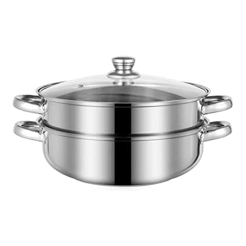 Steamer Pot for Cooking 12 inch Steam Pots with Lid 5-tier Multipurpose  Stainless Steel Steaming Pot Cookware with Handle for Vegetable, Dumpling,  Stock, Sauce, Food 