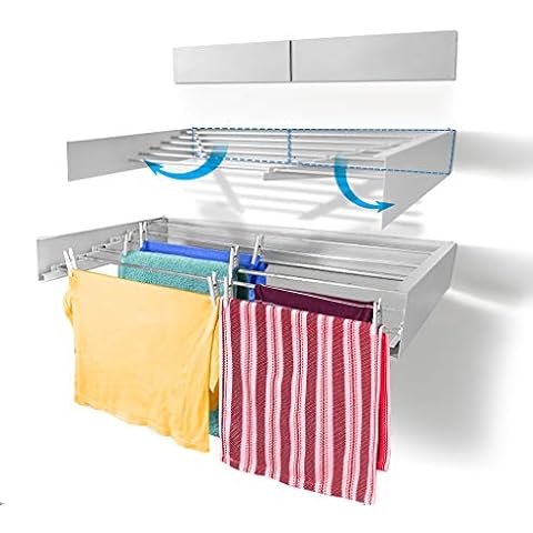 Household Essentials 5001 Collapsible Folding Wooden Clothes Drying Rack  For Laundry | Pre Assembled