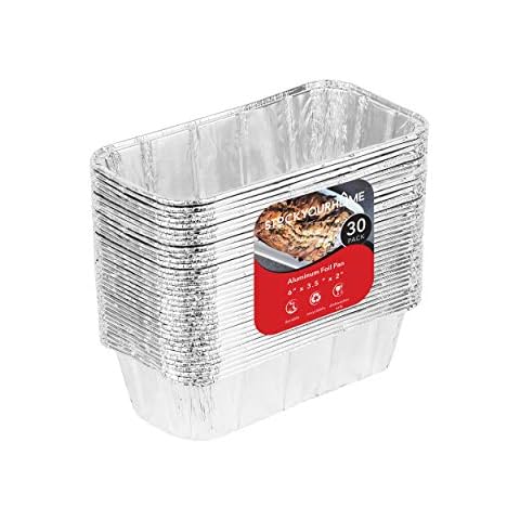 DOBI (100 Pack) Mini Loaf Pans for Baking Bread - Disposable