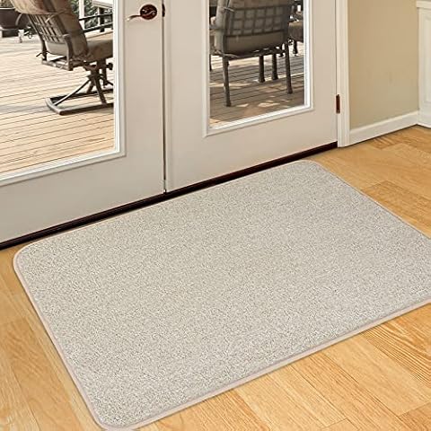 Gorilla Grip Original Durable Natural Rubber Door Mat, 29x17, Heavy Duty Doormat, Indoor Outdoor, Waterproof, Easy Clean, Low-Profile Mats for Entry