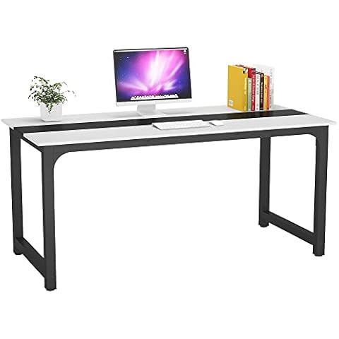  It's_Organized Gaming Desk, 60 Inch White I Shaped Computer  Desk PC Gamer Desk Study Writing Laptop Table Workstation with Free Mouse  Pad, Computer Workstation for for Home Office Gaming Working 