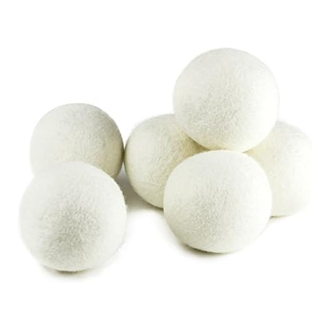  OHOCO Wool Dryer Balls 6 Pack XL, Organic Natural Wool