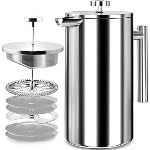 Mixpresso Stainless Steel French Press Coffee Maker 27 Oz 800 ml, Double  Wall Metal Insulation Coffee Press & Tea Brewer Easy Clean And Easy Press  Strong Quality Coffee Press. 