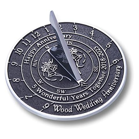  OakiWay Anniversary Sundial Compass Gift for Him or